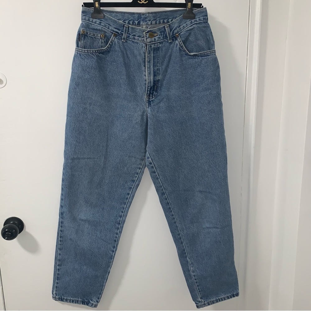 Chic vintage Mom Jeans Blue high waist Denim Rodeo Retro 80s Size 12 #denim